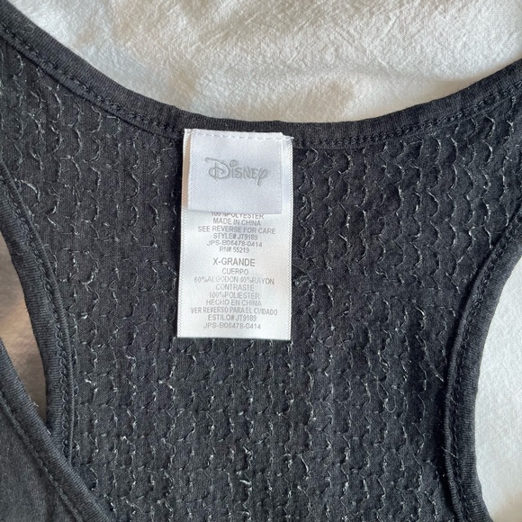 Disney Mickey Mouse Black Sequin Racerback Tank Top Sz XL Streetwear Gorpcore - Picture 12 of 14